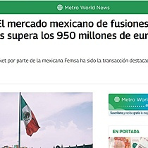 El mercado mexicano de fusiones y adquisiciones supera los 950 millones de euros en febrero